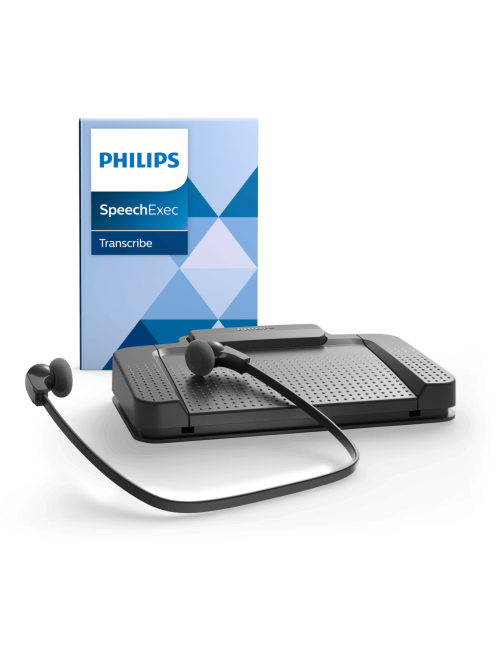 Kit secrétaire Philips LFH7177 et logiciel Philips SpeechExec Pro Transcribe